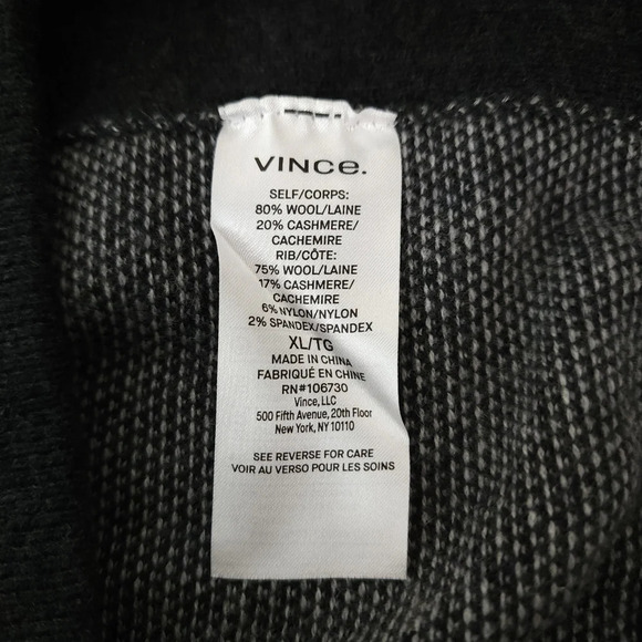 NEW Vince Cashmere Wool Blend Bird's Eye Henley Sweater - Picture 6 of 10